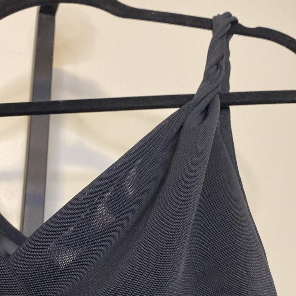 RTA Livia bodysuit in silk satin and stretch tulle - Picture 5 of 10